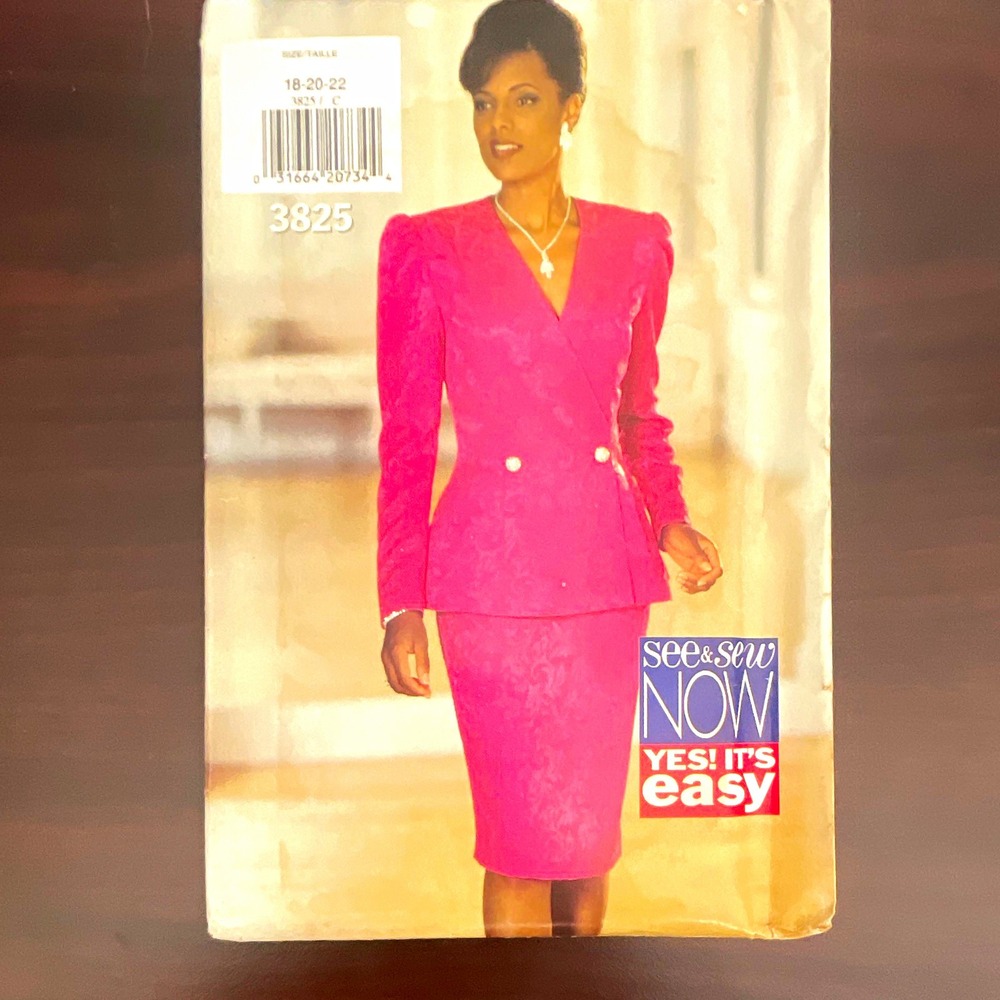 Butterick See & Sew 3825 Womens Misses Top & Skirt Sewing Pattern Size‎ 18-22